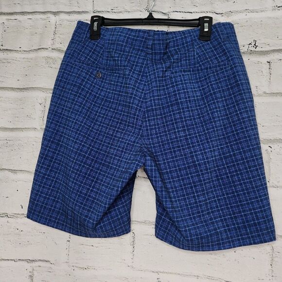 Grandslam Men’s Dark Blue Checkered Shorts With Pockets Size 34 - Picture 2 of 12